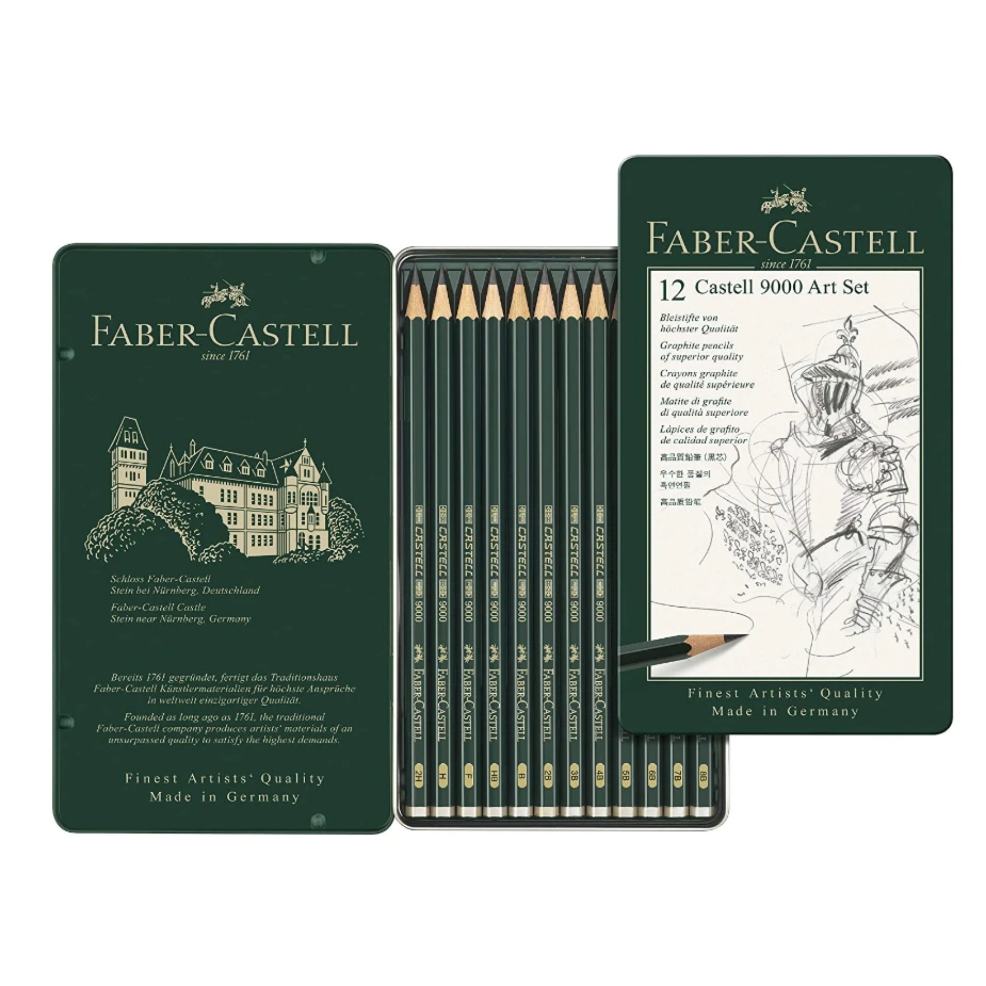 Pencils - Castell 9000 Pencils Art Set - 12 Assorted Grades